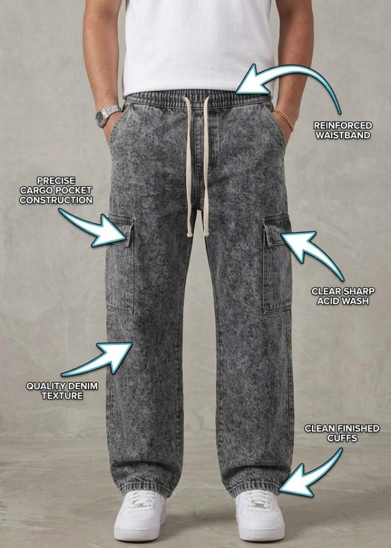 Smoky Grey Baggy Jeans