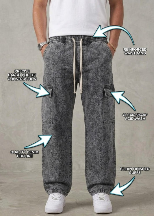 Smoky Grey Baggy Jeans