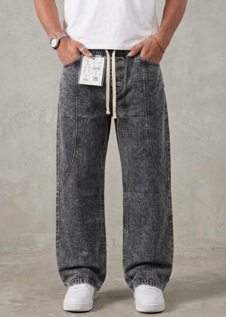 Smoky Grey Baggy Jeans