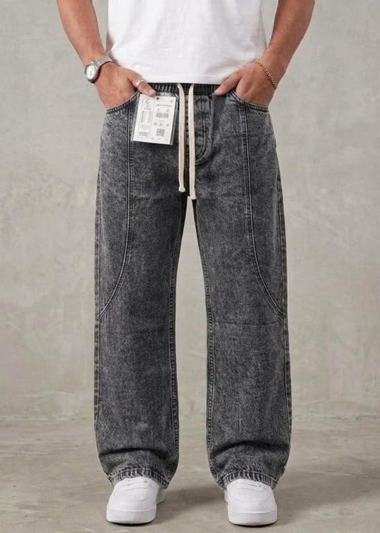 Smoky Grey Baggy Jeans