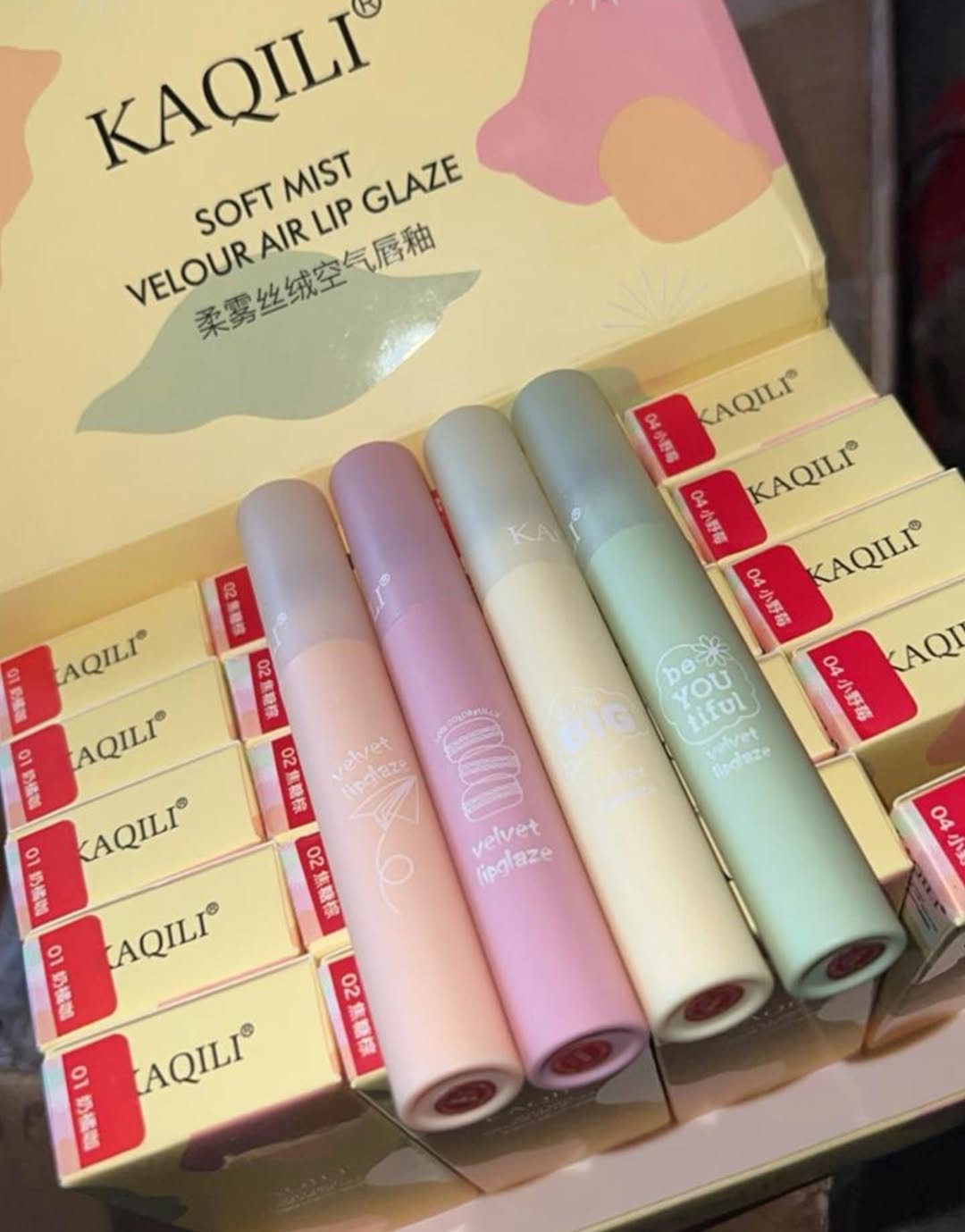 Kaqili Soft Mist Lipgloss – Velour Air Lip Glaze, Lightweight Matte Finish, Long-Lasting Hydration & Smooth Texture – Shades Of Red