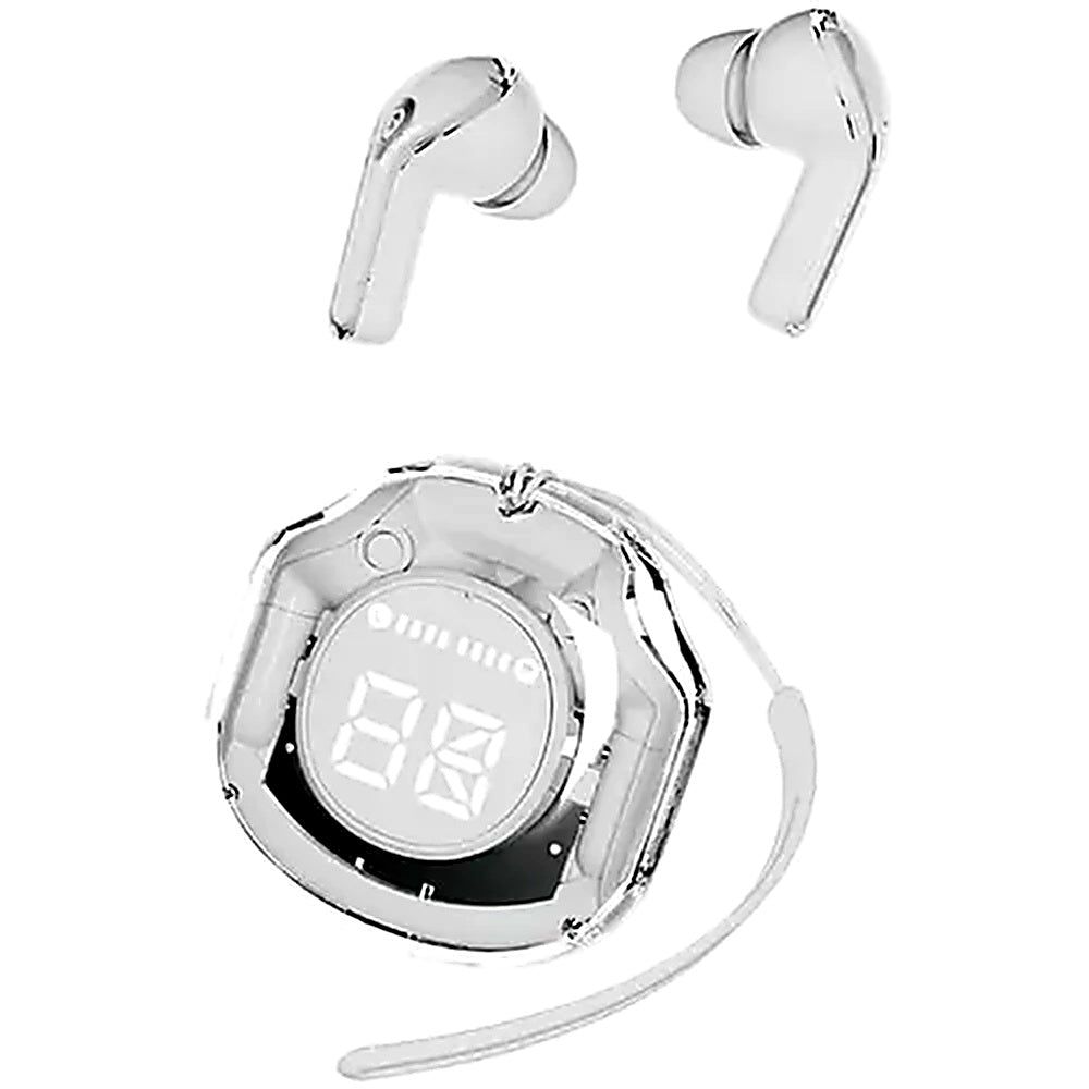 Air 39 Wireless Earbuds – Transparent Display, ENC Noise Cancellation & Bluetooth 5.3 Gaming Earbuds - Black