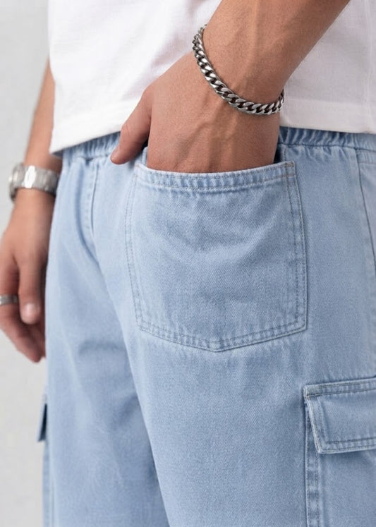 Sky Blue Baggy Jeans