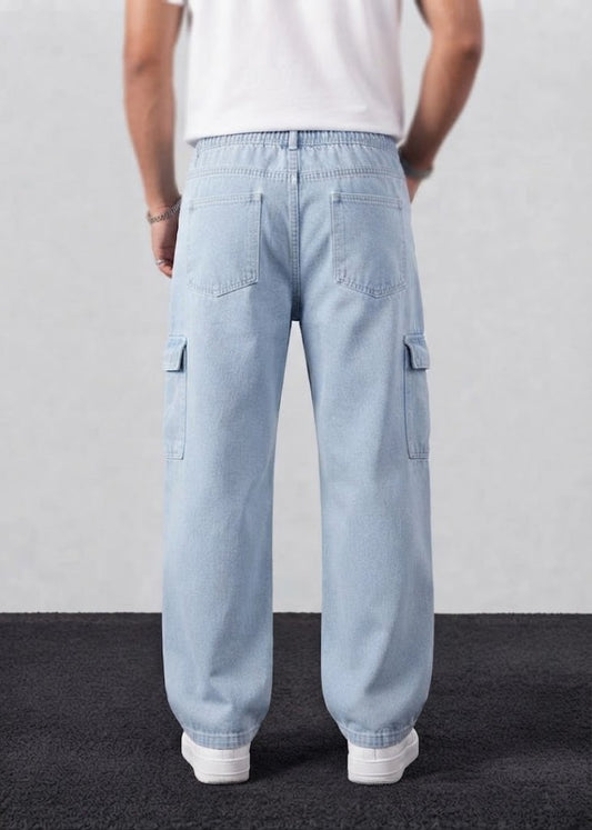 Sky Blue Baggy Jeans