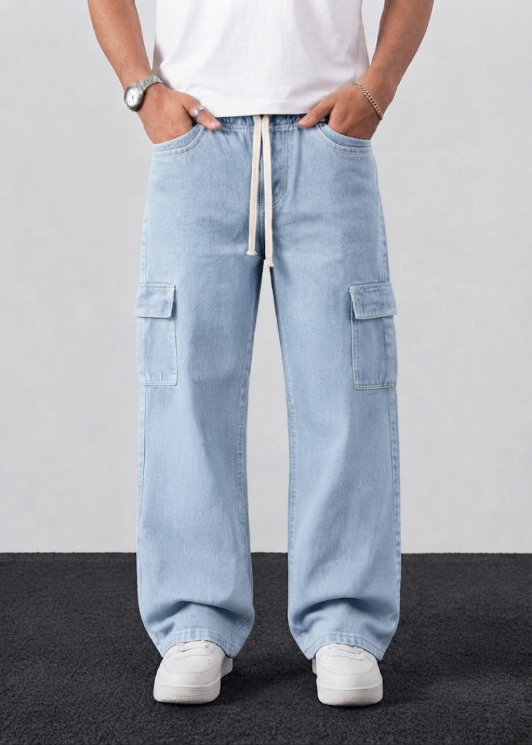 Sky Blue Baggy Jeans
