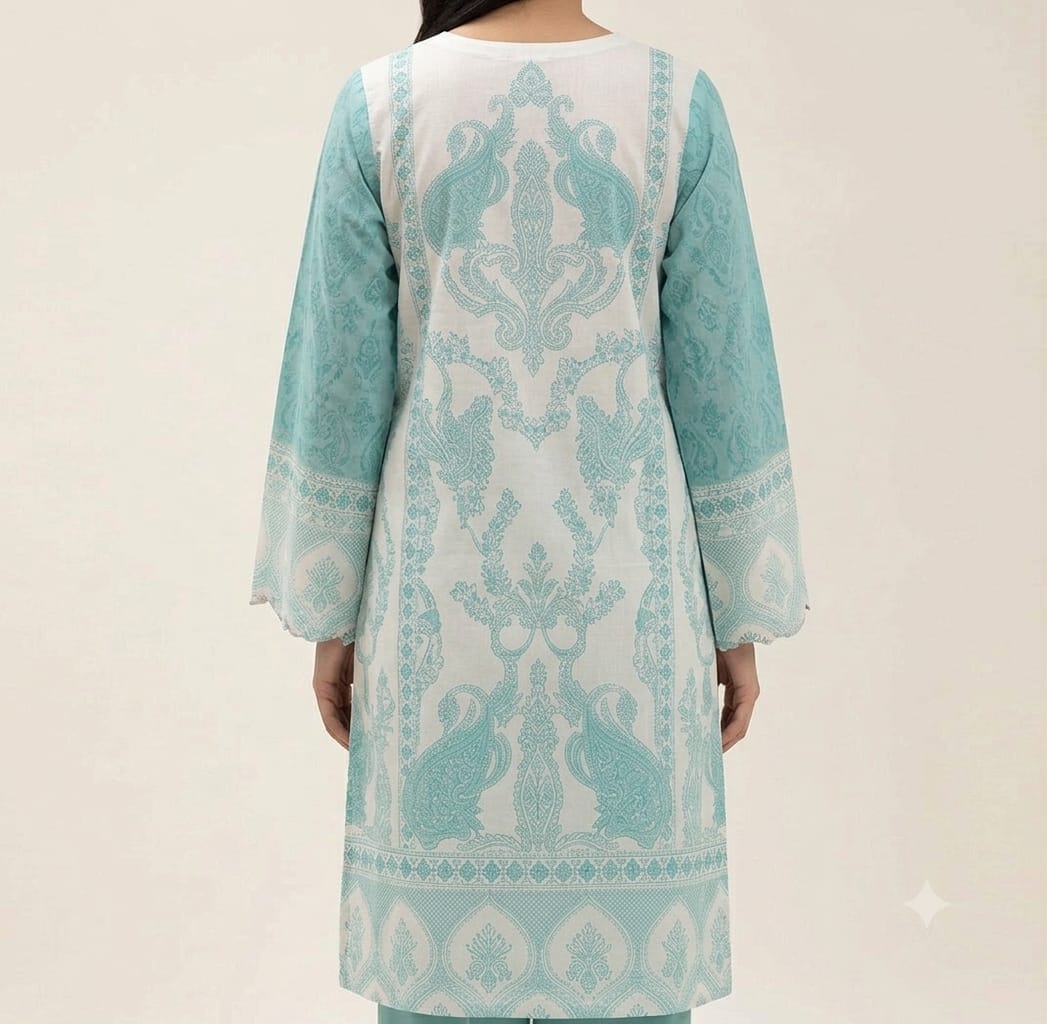 Elegant Maroon Printed Lawn 3-Piece Unstitched Suit | Summer Collection
