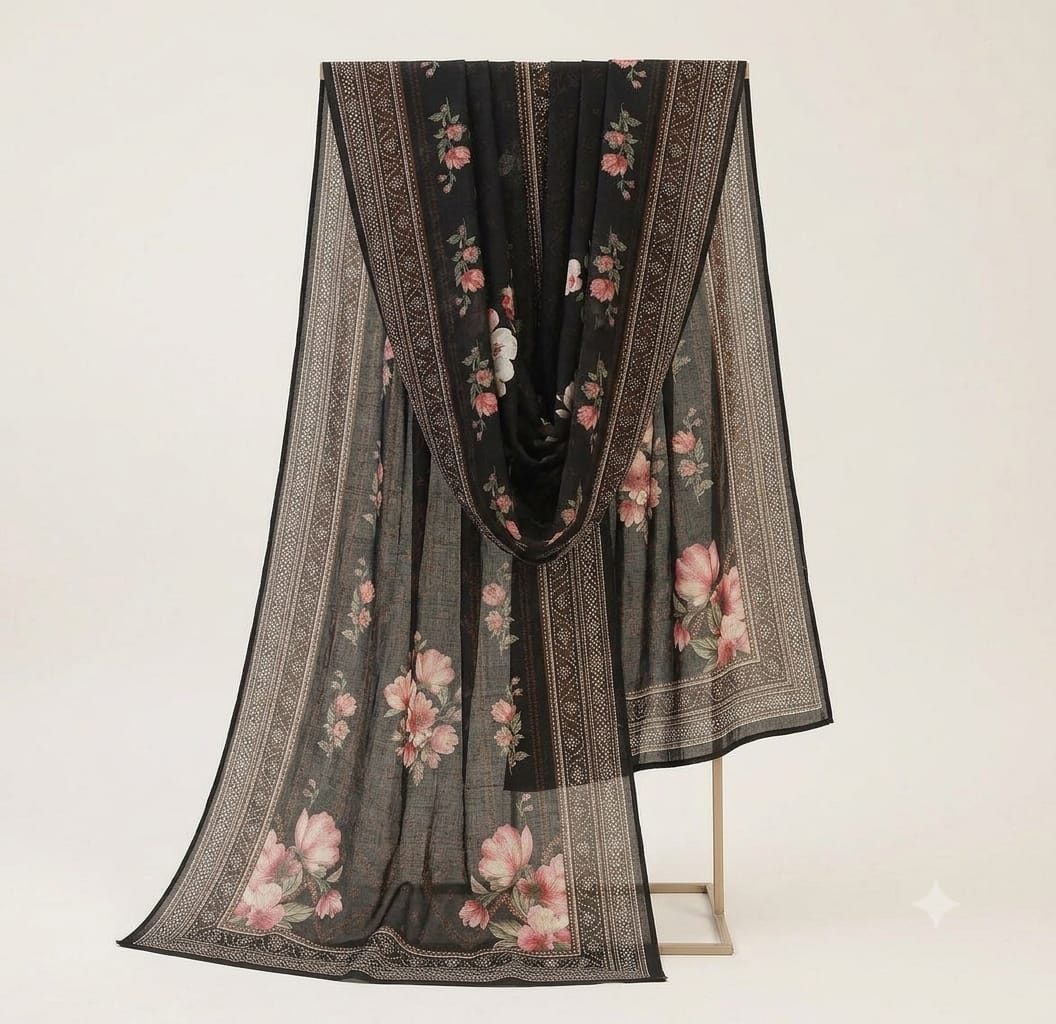 Elegant Floral 3-Piece Unstitched Lawn Suit – Summer Collection