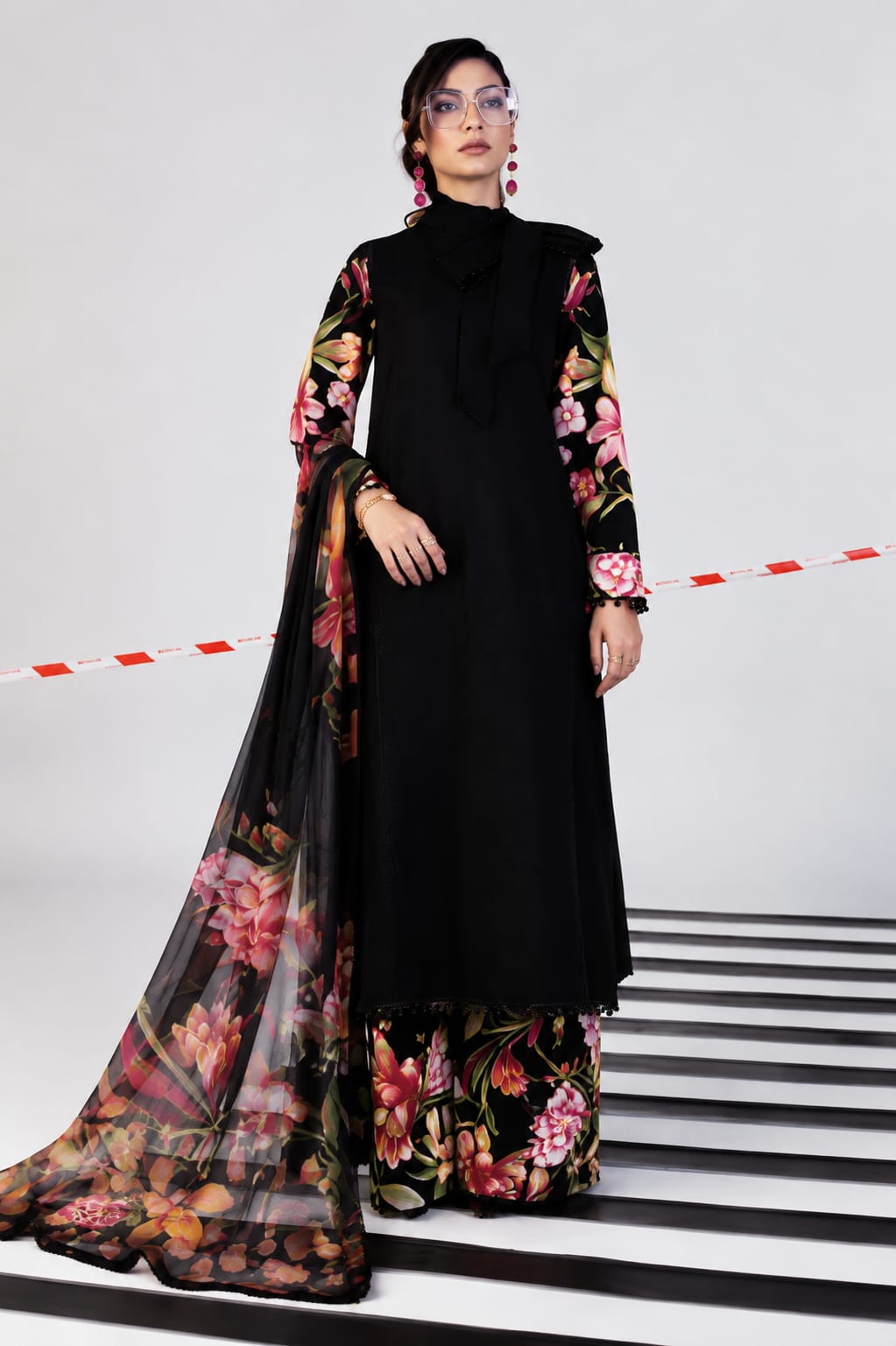 Elegant Maroon Printed Lawn 3-Piece Unstitched Suit | Summer Collection