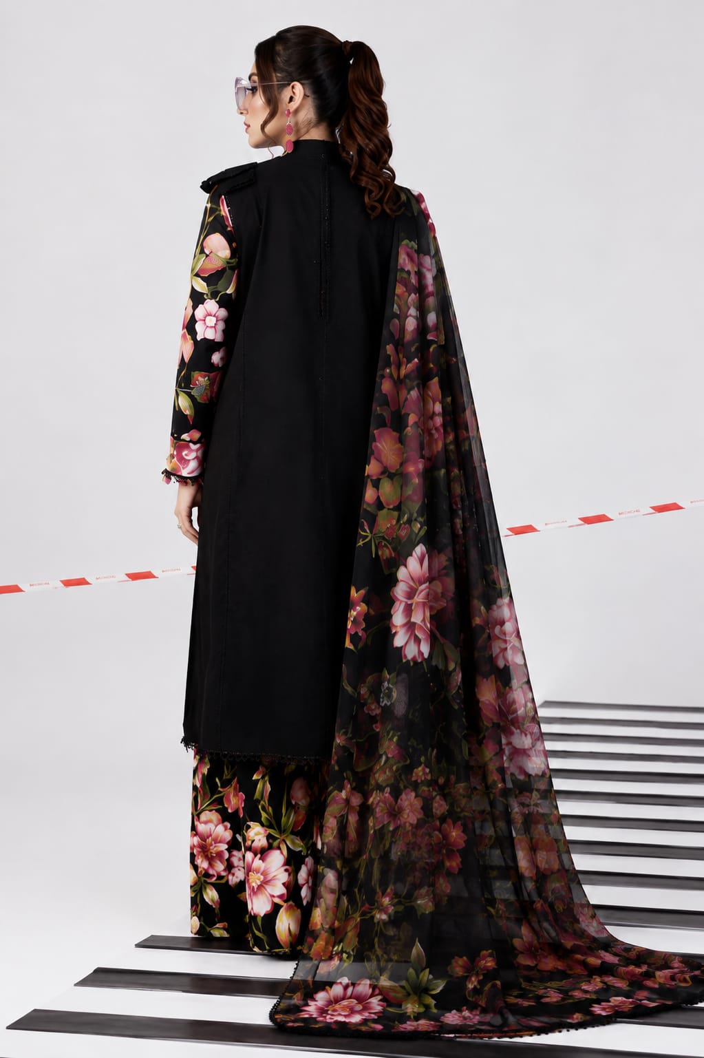 Elegant Maroon Printed Lawn 3-Piece Unstitched Suit | Summer Collection