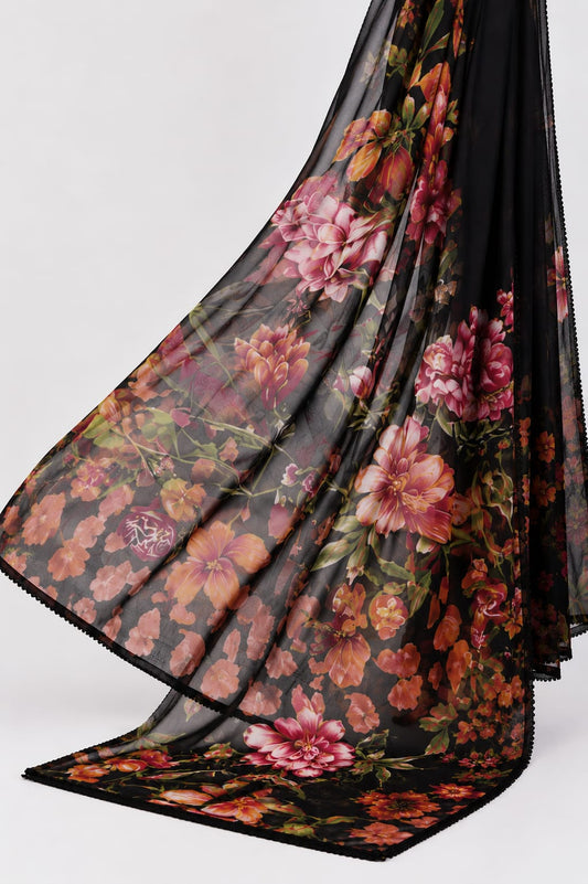 Elegant Maroon Printed Lawn 3-Piece Unstitched Suit | Summer Collection
