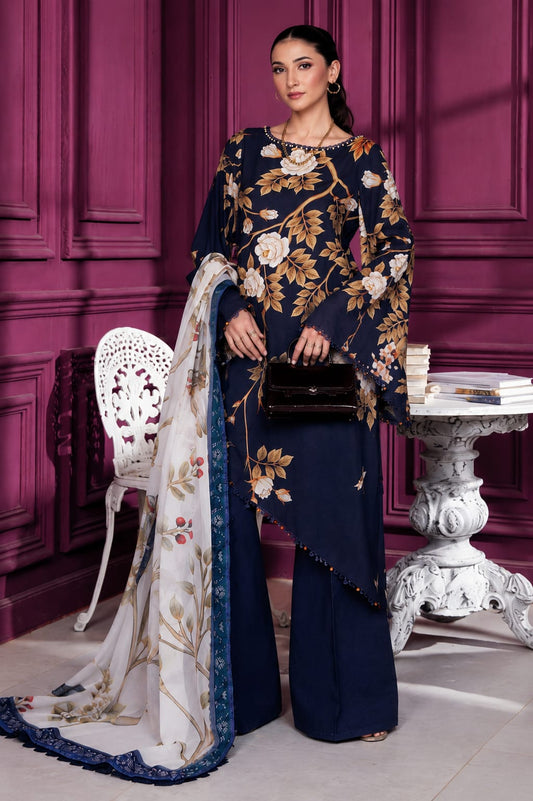 M/Basics Summer Unstitched 3-Piece Suit – Digital Printed Lawn | MB-CUS25-1102-A